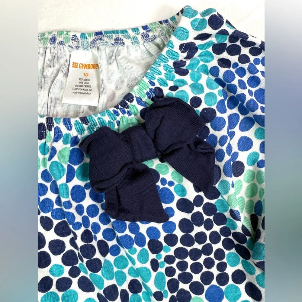 GYMBOREE Girls Dot Print Dress 10 2017 Preppy‎ Mod Coastal Cottagecore Whimsical